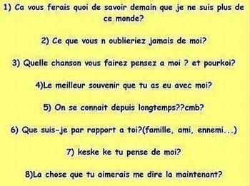 repondez a toute ces quetions serieusement 